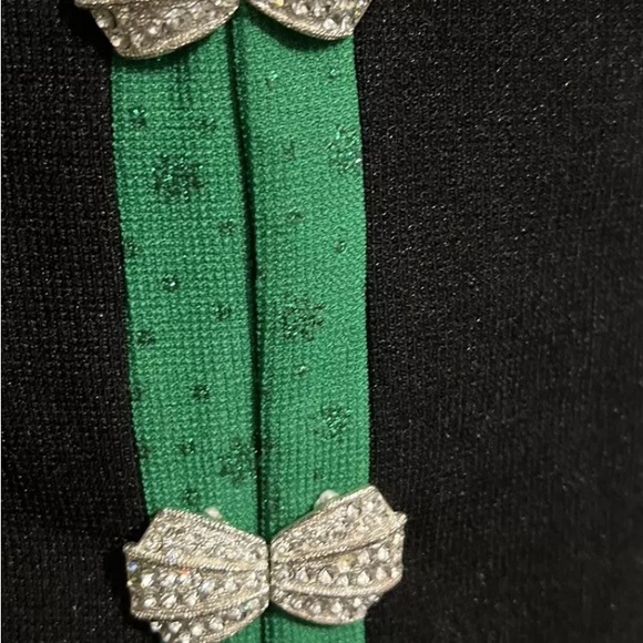 Mia-Knits Collections ladies VINTAGE Black Rhinestones Buttons Size 14W Church - Picture 4 of 6